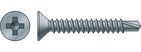 10-16X30mm C3 Galvanised PH2 Self Drilling CSK Head Coarse Screw - Box Qty: 1000
